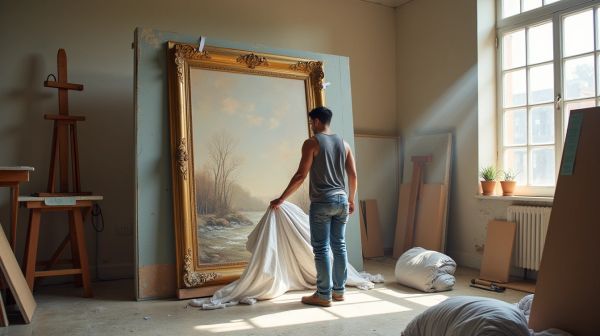 Emballage et techniques efficaces pour déménager des tableaux